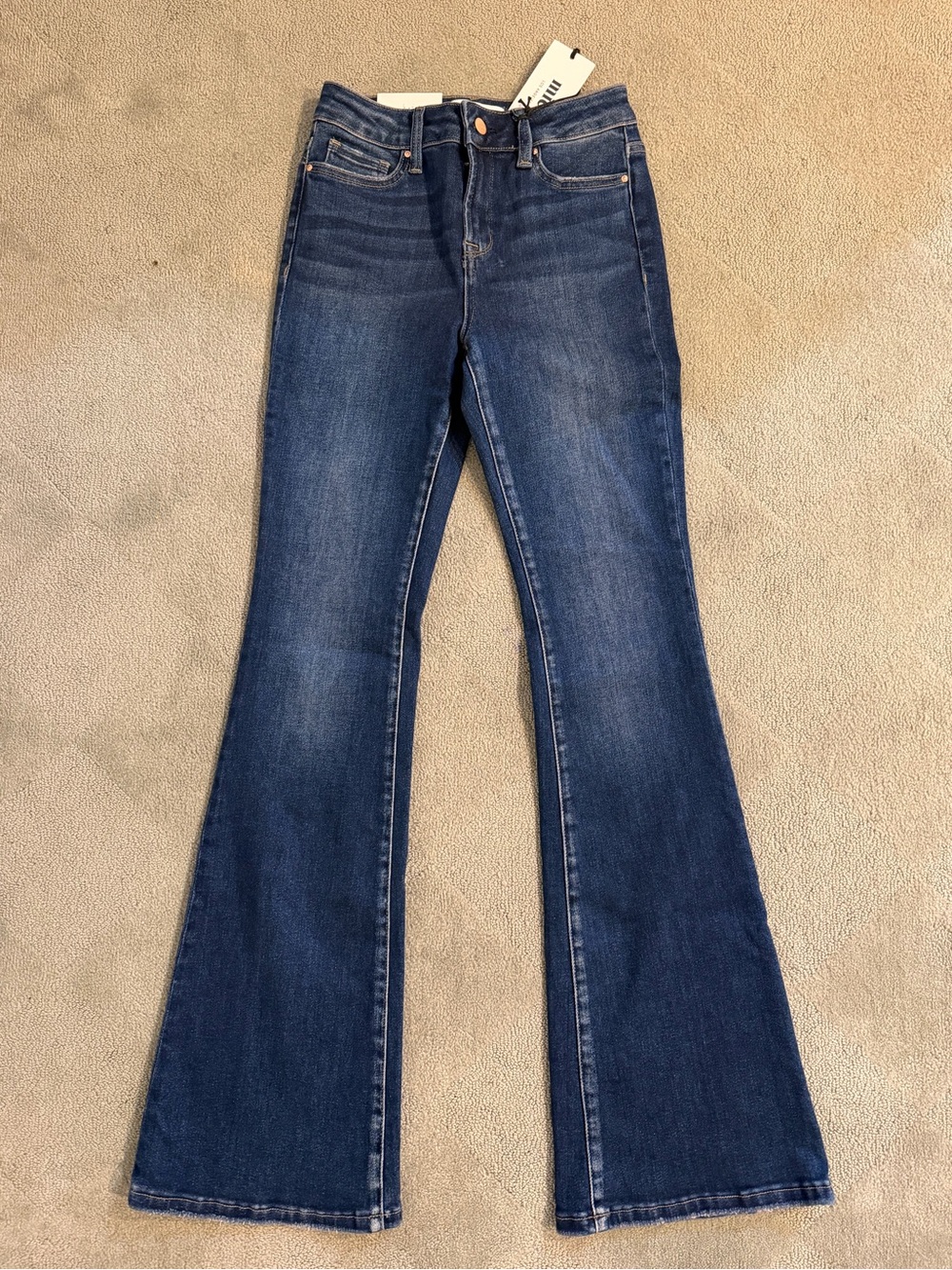 Mica Dark Blue High-Rise Flare Jeans - Women